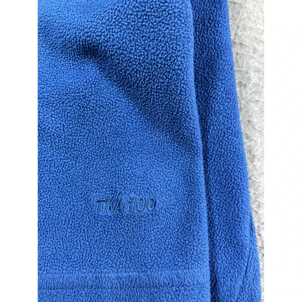 The North Face TKA 100 Mens Blue Quarter Zip Fleece Pullover Jacket Large L 1752
